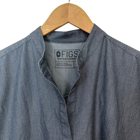 Figs Technical Rafaela Oversized Scrub Top Women's Size Small Graphite Gray - Picture 3 of 7